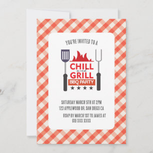 BBQ-partsinbjudan, Storlek: 5" x 7" Inbjudningar