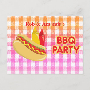 BBQ Party Hett Hund Conditions Host Namn Meddelande Vykort