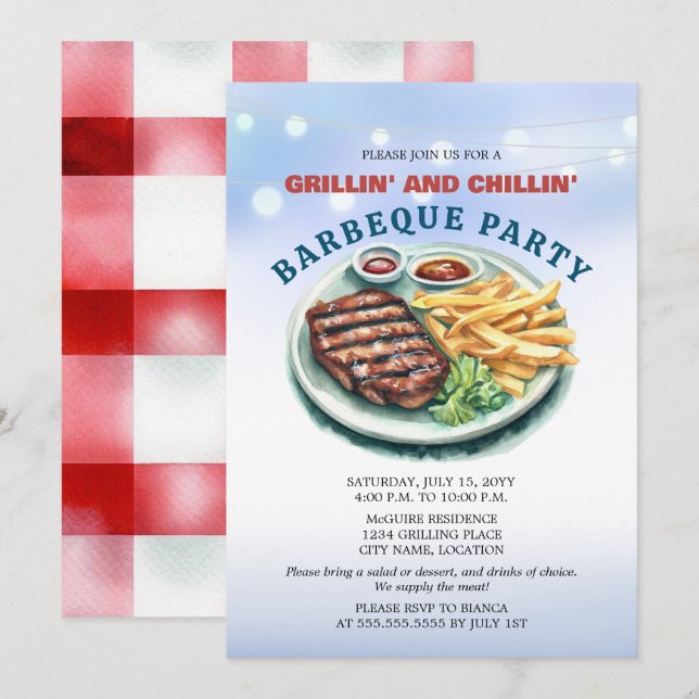 BBQ PARTY INBJUDNINGAR (Fram/baksida)
