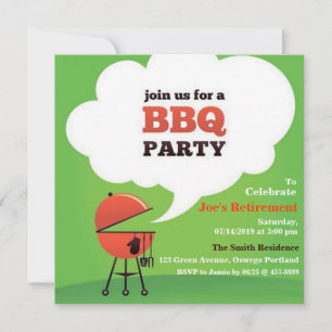 BBQ Party på inbjudan till Gräsmatta- eller backya