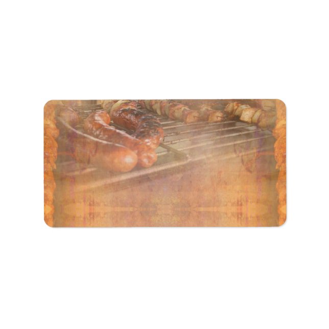 BBQ Party Return-adressetikett Adressetikett (Framsidan)