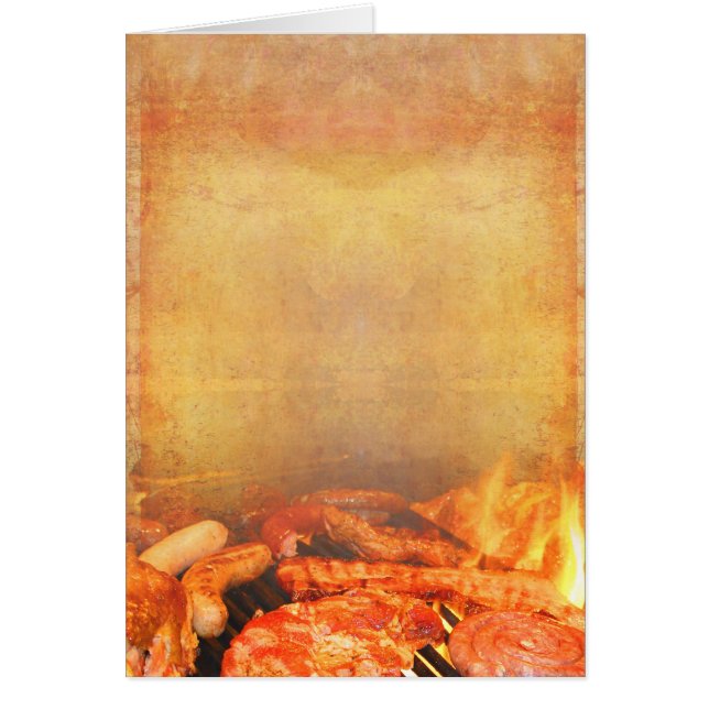 Bbq-partykort Hälsningskort (Framsidan)