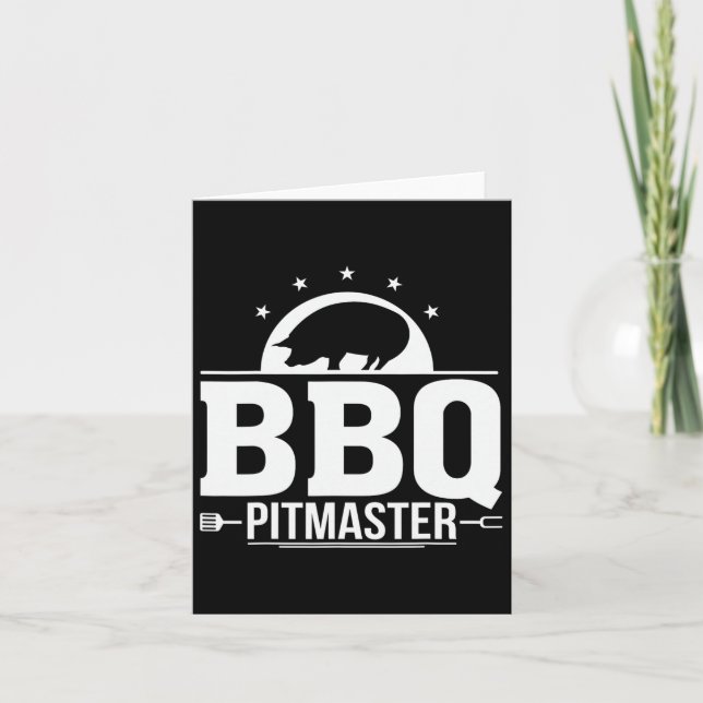 Bbq Pitmaster Grill Master Tee for Byrbecue Älskar Kort (Framsida)