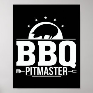 Bbq Pitmaster Grill Master Tee for Byrbecue Älskar Poster