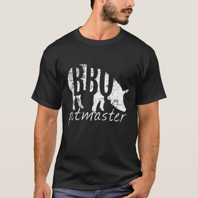 BBQ Pitmaster Gris Grilling Grill Fars dag Gift T Shirt (Framsida)