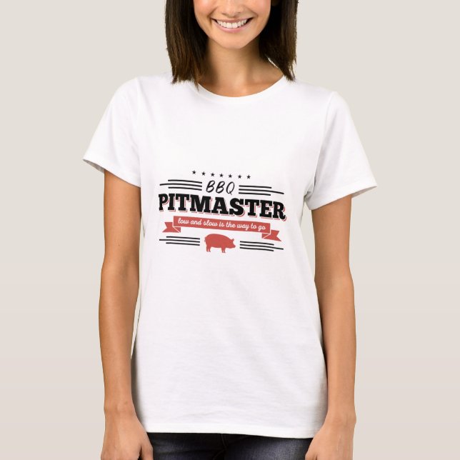 Bbq Pitmaster low and Slow är vägen till Grilli T Shirt (Framsida)