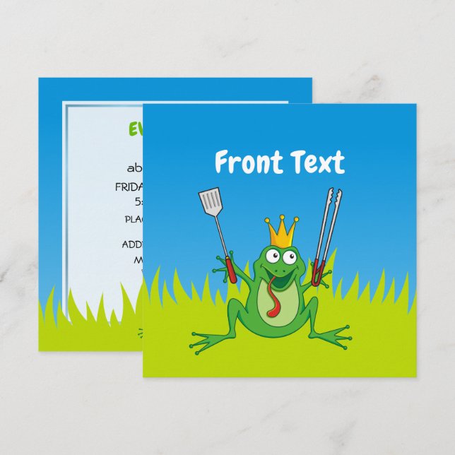 BBQ Prince Inbjudningar (Fram/baksida)