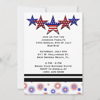 BBQ, Pub-B-Q, 4 juli Party Inbjudan! Inbjudningar