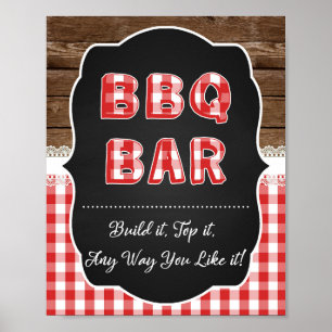BBQ Pub Sign - Red Baby Q Poster
