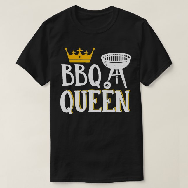 BBQ Queen Smoker Grill Barbecue Kött Grilling T Shirt (Design framsida)