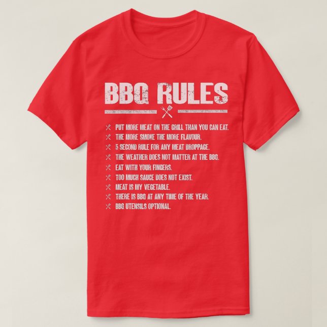 BBQ Regler - Barbeque Smoker BBQ  T Shirt (Design framsida)
