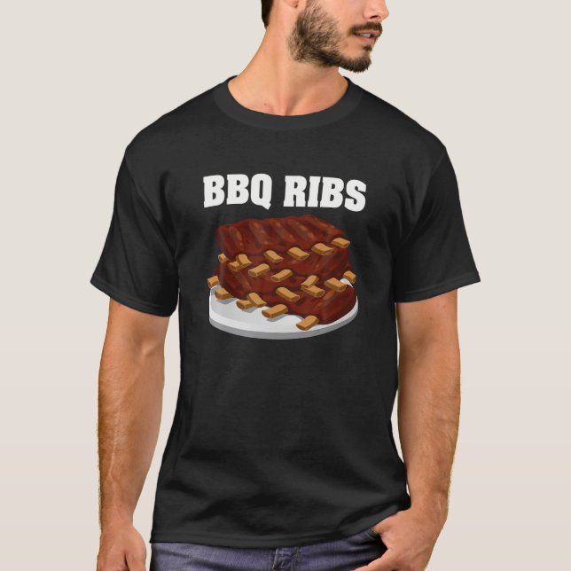BBQ Ribs Group Halloween Costume T Shirt (Framsida)
