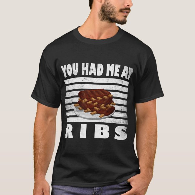 BBQ Ribs underliga grill du hade mig på Ribs Barbe T Shirt (Framsida)