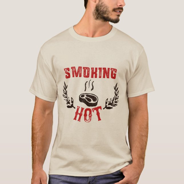 BBQ, Rökning och stödraster - RökHett T Shirt (Framsida)