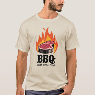 BBQ: Rökning, Sizzle, Upprepa T Shirt