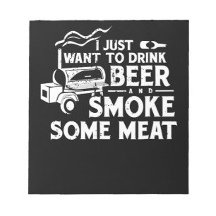 BBQ Rökskärmsglidskena Drink Beer Smoke Kött Anteckningsblock