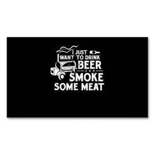 BBQ Rökskärmsglidskena Drink Beer Smoke Kött Magnetiska Visitkort