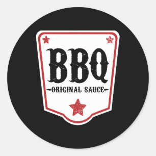 Bbq- såstumma för barn1 runt klistermärke
