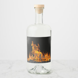 BBQ Sauce Flaska Spritflaskor Etikett