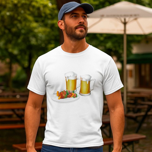 BBQ Skewers och Beer Summer Cookout T Shirt (Skapare uppladdad)