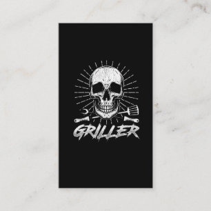 BBQ Skull Chef för rökgaller i Kött sommar Visitkort