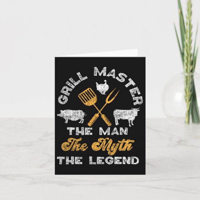 Bbq Smoker Grill Mäster mannen myten Legen Kort (Framsida)