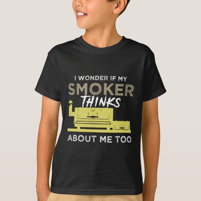 Bbq Smoker Shirt Funny Smoking Kött Grilling Bbqin T (Framsida)