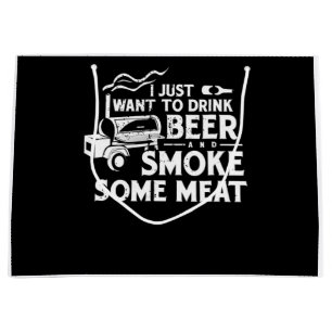 BBQ Smoking Pitmaster Gift Drink Beer Smoke Kött