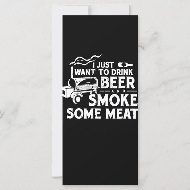 BBQ Smoking Pitmaster Gift Drink Beer Smoke Kött (Framsida)