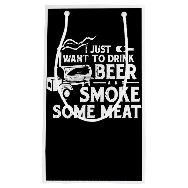 BBQ Smoking Pitmaster Gift Drink Beer Smoke Kött (Framsidan)