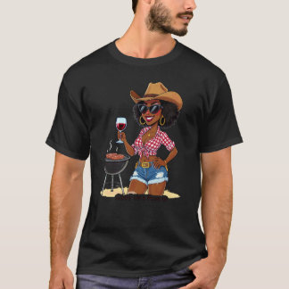 BBQ Snatched Drottning Svart Kvinna Cowgirl T Shirt