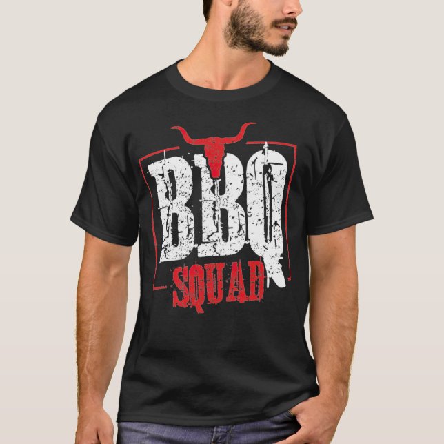 Bbq Squad Barbecue Team alpaca - T Shirt (Framsida)