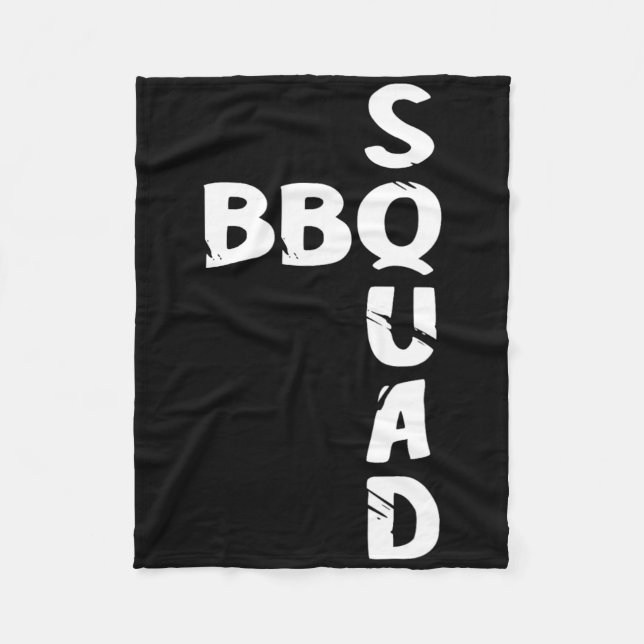 Bbq Squad Smoker Pit Grill Master Grilling Team Pi Fleecefilt (Framsidan)