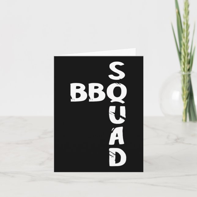 Bbq Squad Smoker Pit Grill Master Grilling Team Pi Kort (Framsida)