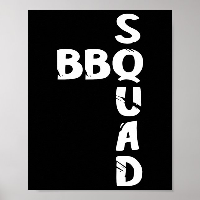 Bbq Squad Smoker Pit Grill Master Grilling Team Pi Poster (Framsidan)
