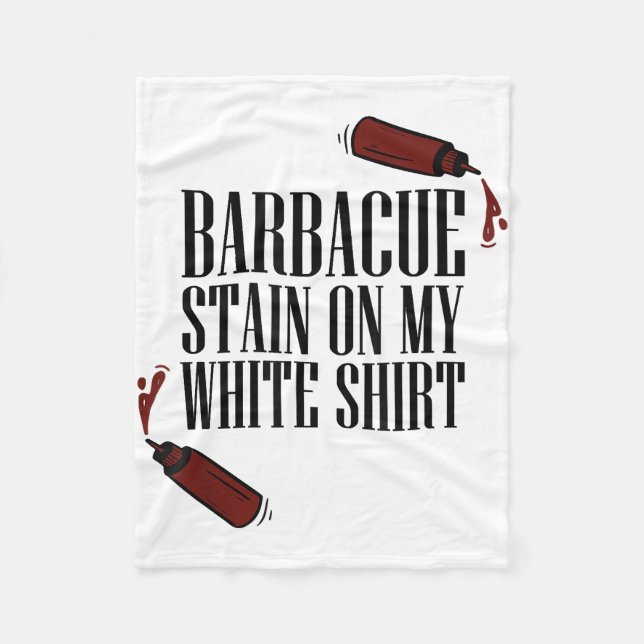BBQ Stain på min vita Fleecefilt (Framsidan)