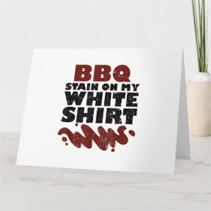BBQ Stain på min vita Kort