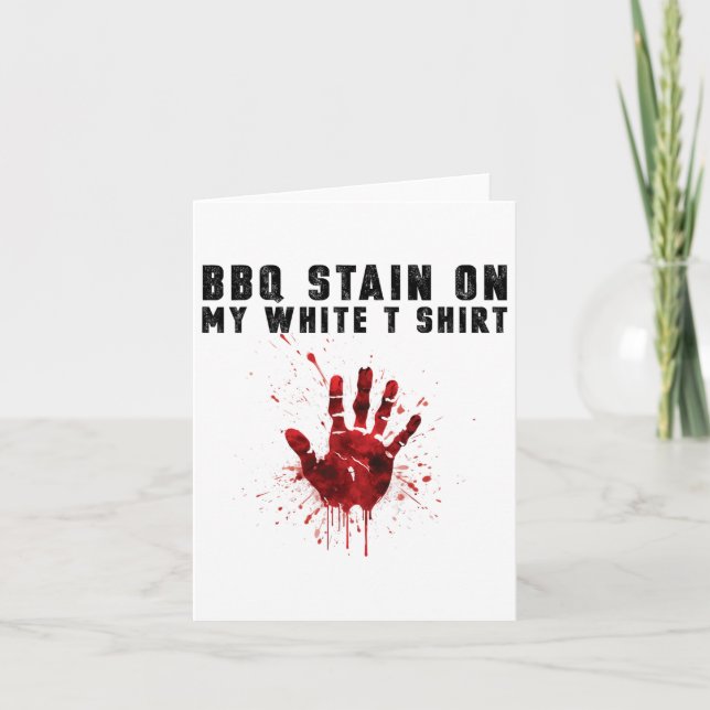 Bbq Stain på min vita Kort (Framsida)