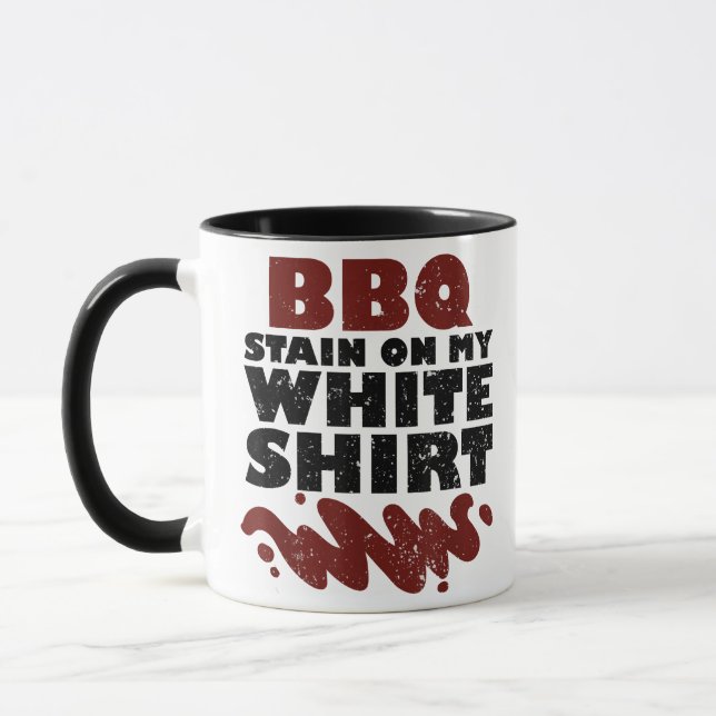 BBQ Stain på min vita Mugg (Vänster)
