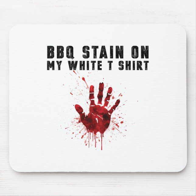 Bbq Stain på min vita Musmatta (Framsidan)
