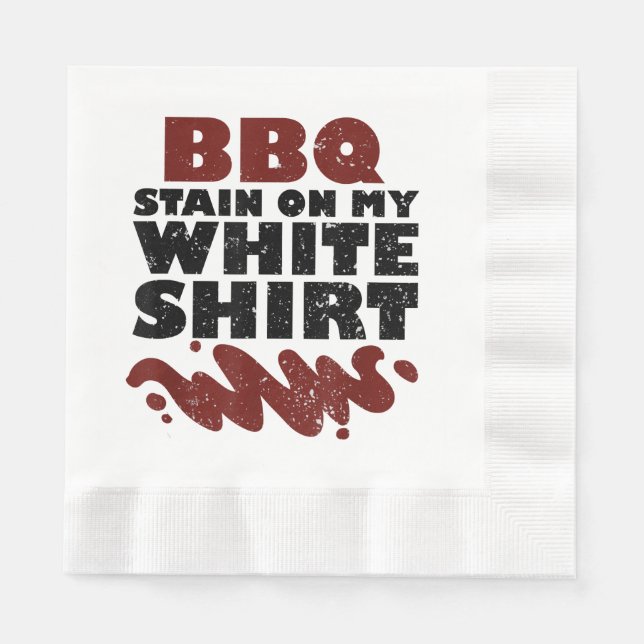 BBQ Stain på min vita Pappersservett (Framsidan)