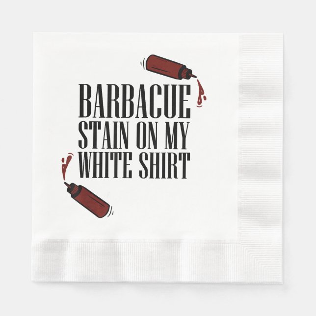 BBQ Stain på min vita Pappersservett (Framsidan)