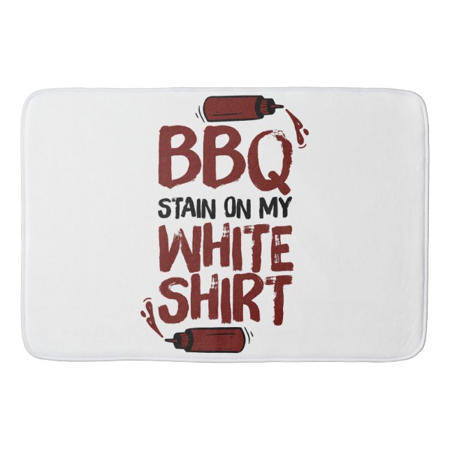 BBQ Stain på min vita premium Badrumsmatta (Framsidan)