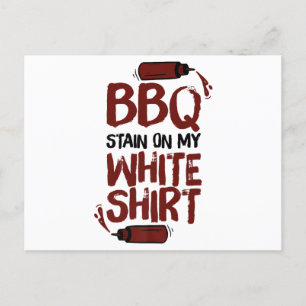 BBQ Stain på min vita premium Helg Vykort