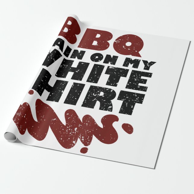 BBQ Stain på min vita Presentpapper (Utrullad)