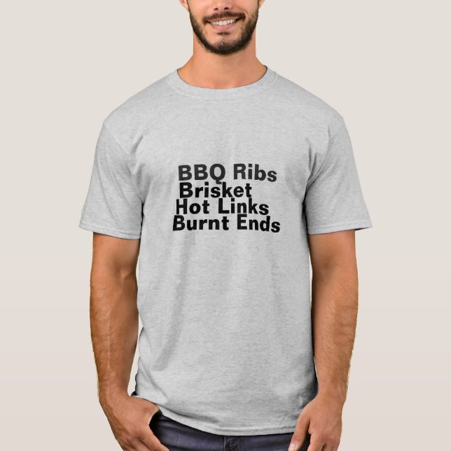 Bbq-stöd, bringa t shirt (Framsida)