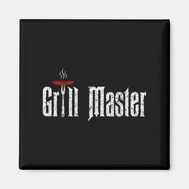 Bbq T Shirt Sayings , Grill Master Shirt, Gift For Magnet (Framsidan)