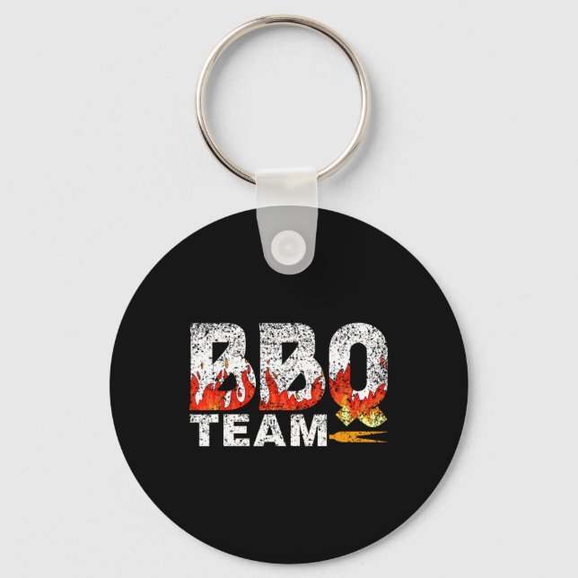 Bbq Team Kött Byrbecue Grilling Grill Bbq Nyckelring (Framsida)