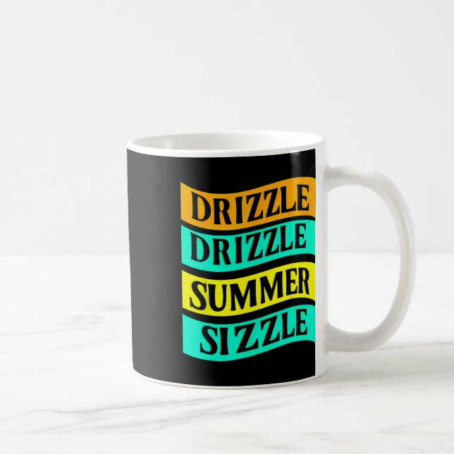 Bbq Tee Funny Drizzle Drizzle Somme Sizzle Kaffemugg (Höger)