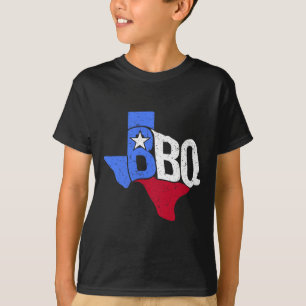 Bbq Texas Statlig flagga och Byrbecue Karta T Shirt